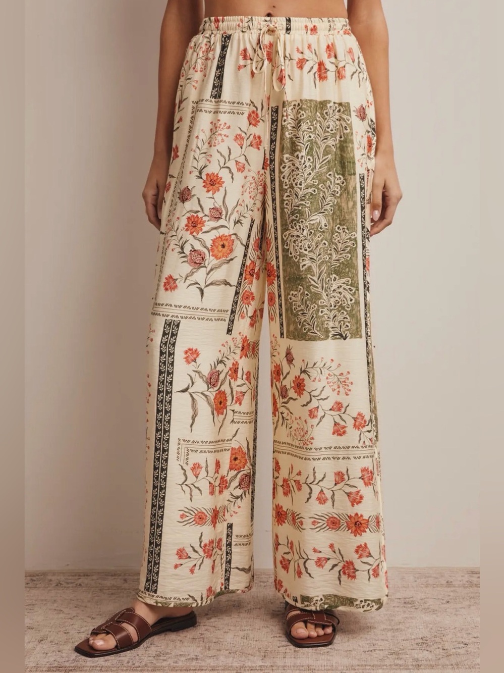 Floral Patchwork Pants